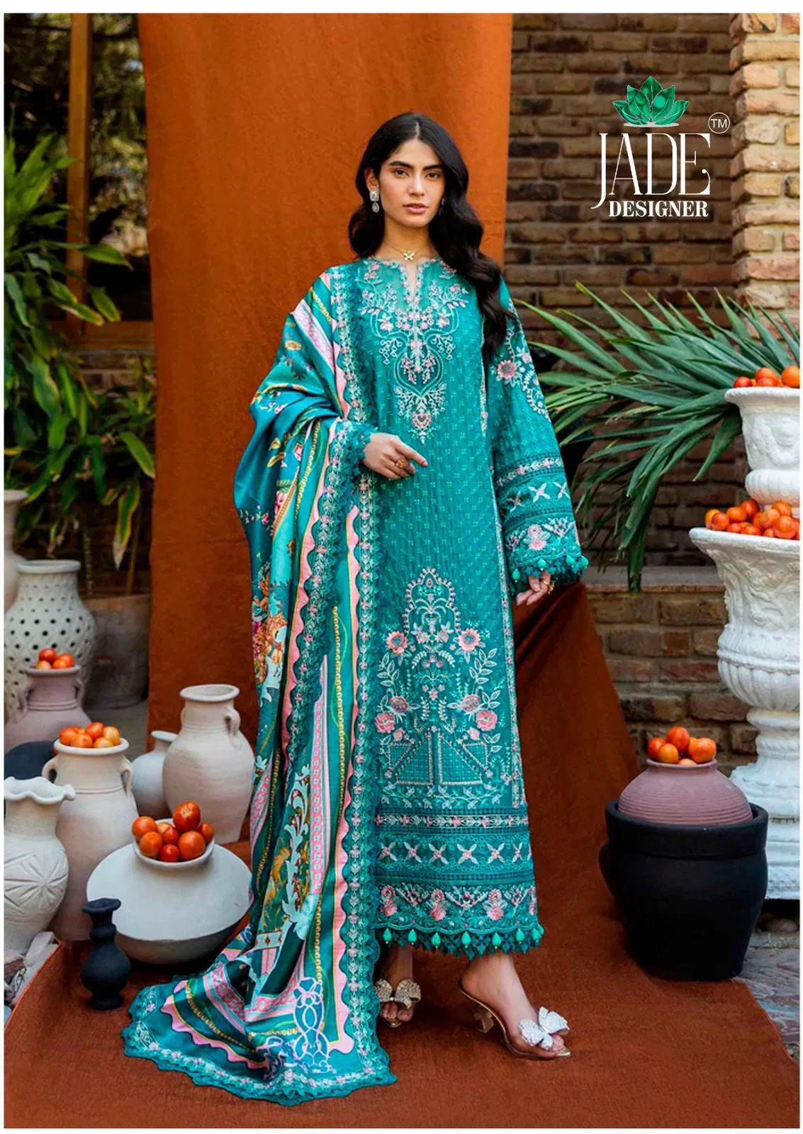 Jade Noor Ahmed Vol 2 Heavy Lawn Karachi Printed Cotton Dress Material Orders In India